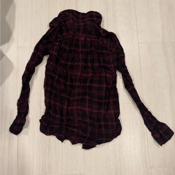 H&M Plaid Button-Up Women's Top size 2 - Picture 5 of 8